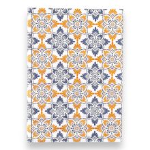 Fark Tanıtım Amerikan Ciltli A5 Kareli 64 Yaprak 90 gr Ivory Kağıt Mediterranean Pattern Kapak Tasarımı Defter