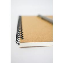 Fark Tanıtım Çizgili A5 15x21 cm 60 Yaprak 90 gr Ivory Kağıt Kraft Kapak Spiralli Defter