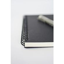 Fark Tanıtım Çizgili A5 15x21 cm 60 Yaprak 90 gr Ivory Kağıt Siyah Kapak Spiralli Defter