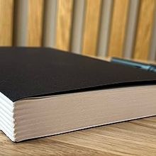 Fark Tanıtım Özel Tasarım Siyah Kraft Kapaklı A5 Çizgili Sırtı Dikişli Çizgili Defter
