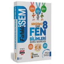 Farklı İsem LGS 8. Sınıf Fen Bilimleri Soru Bankası İsem Yayıncılık