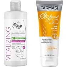 Farmasi Sarımsaklı 225 ml Şampuan +Style N Go Kıvırcık Saçlar için 200 ml Saç Kremi