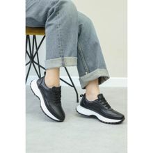 Fast Step 136ZA503 Siyah Hakiki Deri Kadın Casual Ayakkabı