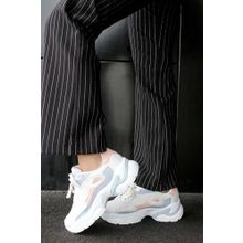 Fast Step 666ZA152 Beyaz Mavi Pudra Kadın Sneaker Ayakkabı