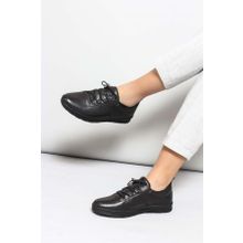 Fast Step 934ZA105 Siyah Hakiki Deri Kadın Casual Ayakkabı