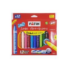 Fatih 12 Renk Yıkanabilir Keçeli Boya Kalemleri