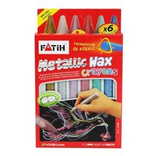 Fatih 6 Renk Metalik Crayon Jumbo Mum Boya
