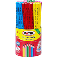 Fatih Jumbo Üçgen Başlangıç Kalemi Renkli 72'li Kurşun Kalem