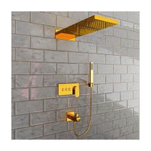 Fause Altın Gold Comfort Panel Şelale FAU111-G Duş Ankastre Seti
