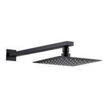 Fause Ankastre Borulu Kare Slim Metal 25x25 cm Siyah Duş Başlığı