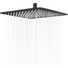 Fause KTD102-B Kare Slim 304 Metal 25x25 cm Siyah Tepe Duş Başlığı