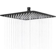 Fause KTD103-B Kare Slim 304 Metal 30x30 cm Siyah Tepe Duş Başlığı