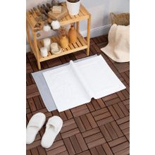 FAVORA Leoline%100 Pamuk Premium 2'Li Ayak Havlusu - Beyaz, F2488