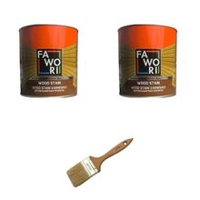 Fawori Wood Stain Koyu Meşe 2,5 lt 3'lü Vernikli Ahşap Koruyucu