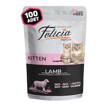 Felicia 100x85 gr Kuzulu Tahılsız Pouch Konserve Yavru Kedi Maması