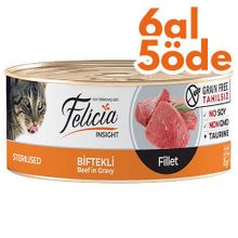Felicia 85 gr Sterilised Biftek Etli Fileto Tahılsız Kısırlaştırılmış Kedi Konservesi
