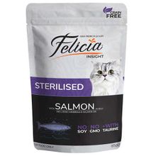 Felicia 85 gr Tahılsız Somonlu Pouch Kısırlaştırılmış Konserve Kedi Maması