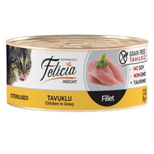 Felicia Fileto 85 gr Tavuklu Tahılsız Kısırlaştırılmış Kedi Konservesi