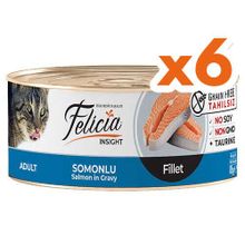 Felicia Insight Somon Balıklı Fileto Tahılsız 6x85 gr Kedi Konservesi