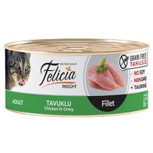 Felicia Insight Tavuk Etli Fileto Tahılsız 85 gr Kedi Konservesi
