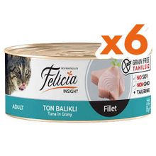 Felicia Insight Ton Balıklı Fileto Tahılsız 6x85 gr Kedi Konservesi