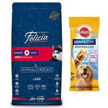 Felicia Orta Büyük Irk Yetişkin Az Tahıllı Kuzulu Pirinçli 3 kg Köpek Maması