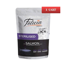 Felicia Somonlu Tahılsız Kısırlaştırılmış Pouch Konserve Yetişkin 12x85 gr Kedi Maması