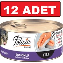 Felicia Tahılsız Somonlu Fileto 12x85 gr Yetişkin Kedi Konservesi