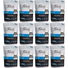 Felicia Tahılsız Yetişkin Somonlu Pouch Yaş 12x85 gr Kedi Maması