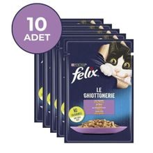 Felix 10x85 gr Kuzu Etli Yetişkin Kedi Yaş Maması