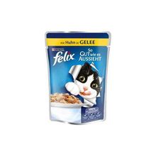 Felix 12x100 gr Pouch Jel İçinde Tavuklu ve Havuçlu Yetişkin Kedi Konservesi