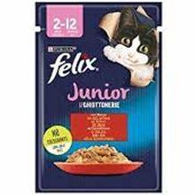 Felix 26x85 gr Sığır Etli Junior Yavru Kedi Islak Maması