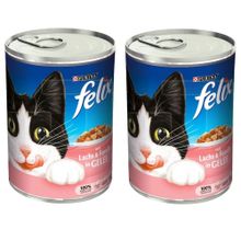 Felix 2x400 gr Purina Somonlu ve Alabalıklı Konserve Yaş Kedi Maması
