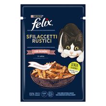 Felix 6 x 80 gr Tasty Shreds Somonlu Lezzetli Et Dilimleri Yaş Kedi Maması