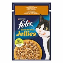 Felix 85 gr Sensations Jellies Tavuklu Ve Havuçlu Yetişkin Kedi Konservesi