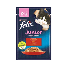 Felix Junior Sığır Eti Yavru Pouch Yaş 10x85 gr Kedi Maması