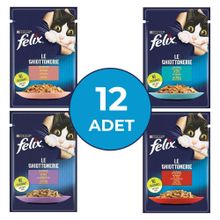 Felix Karışık 85 gr x 12 Adet Yetişkin Kedi Yaş Maması