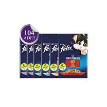 Felix Karışık Yetişkin 104 x85 gr Yaş Kedi Maması