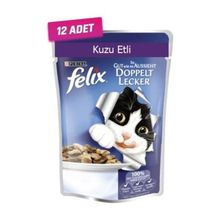 Felix Kuzu Etli 12x100 gr Yetişkin Kedi Konservesi