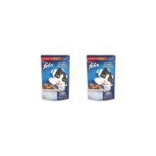 Felix Pouch Parça Etli Zengin Sığır Etli 2x85 gr Kedi Maması
