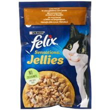 Felix Pouch Sensations Jellies Tavuk Etli ve Havuçlu 26x85 GR Yaş Kedi Maması