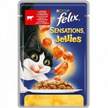Felix Sensations Jellies Sığır Eti ve Domatesli Yaş 85 gr Kedi Maması