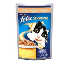 Felix Sensations Somonlu alıklı ve Karidesli 20x100 gr Kedi Maması Pouch