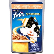 Felix Sensatıons Somonlu ve Karidesli 6x100 gr Kedi Maması