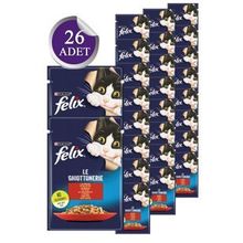 Felix Sığır Etli Özel Yaş 26x85 gr Kedi Maması