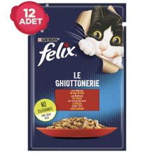 Felix Sığır Etli Pouch 12 x 85 gr Yavru Kedi Yaş Mama Konserve