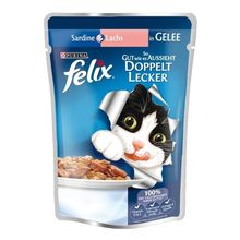 Felix Somonlu ve Sardalyalı 12x100 gr Kedi Maması Pouch