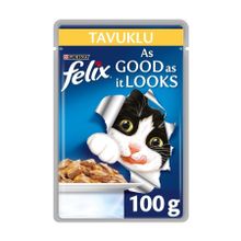 Felix Tavuklu Pouch 20x100 gr Kedi Maması