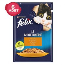 Felix Tavuklu Pouch Yetişkin Kedi Yaş Mama Konserve 6 x 85 gr Kedi Yaş Mama Konserve