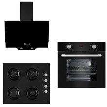 Ferre 6010 + S 2140 CE + D003 New İtaliano Black Siyah Ankastre Set